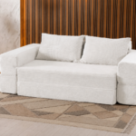 Τριθέσιος καναπές, Ohri Cream, 210 x 56 x 117εκ., All4home
