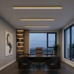 kelvo® ORION KLV-101-0364-V2 Γραμμικό Φωτιστικό Οροφής LED 72W 7200lm 120° AC 220-240V IP20 Ρυθμιζόμενο Λευκό CCT με Χειριστήριο από 2700K έως 6000K Dimmable - Lumileds SMD Chip - Σατινέ Χρυσό Βούρτσας - Μ120 x Π5 x Υ7cm - 3 Χρόνια Εγγύηση