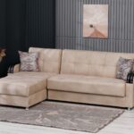 Γωνιακός καναπές-κρεβάτι, Larissa, Π 225 × Υ 89 × Β 150/87 εκ., All4home