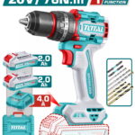 TOTAL ΕΠΑΓΓ. ΔΡΑΠ/ΒΙΔΟ ΚΡΟΥΣΤΙΚΟ ΜΠΑΤ. Li-ion 20V / 2Ah / 76Nm / 2 ΜΠΑΤ BL Motor (TIDLI207686E)
