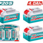 TOTAL ΕΠΑΓΓ. ΣΕΤ 3τεμ ΜΠΑΤ. TFBLI2002 Li-ion 20V / 4Ah (TOSLI251296E)