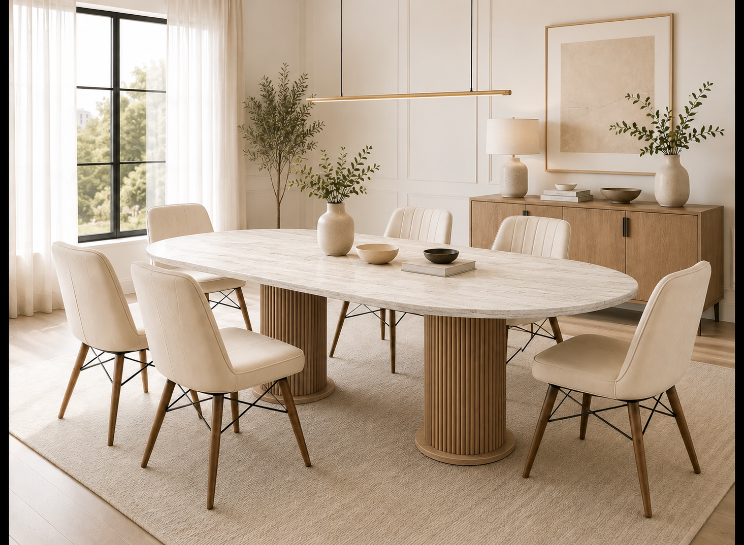 Σετ Τραπεζαρίας με 6 καρέκλες, Aurea ,180x90x75 εκ. All4home