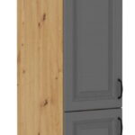 Επιδαπέδιο ντουλάπι Nelor 40 DK 210 2F-Γκρι σπέσιαλ - Φυσικό