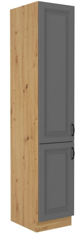 Επιδαπέδιο ντουλάπι Nelor 40 DK 210 2F-Γκρι σπέσιαλ - Φυσικό