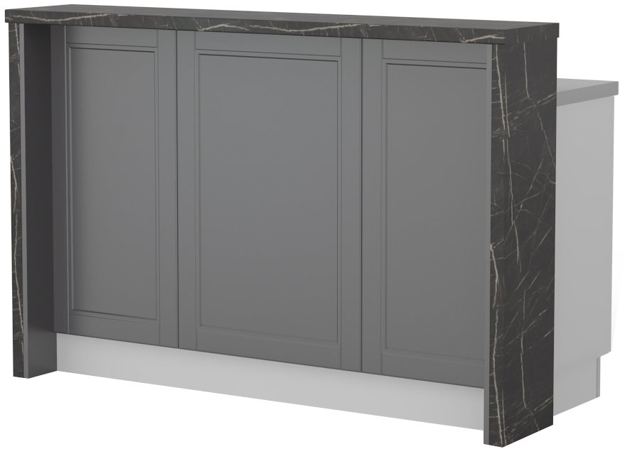 Πάγκος νησίδας Tahoma-Μήκος: 150 εκ,-Γραφίτης-Black Stone