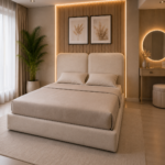 Υφασμάτινο Κρεβάτι, Milano Lounge, μπεζ, 160x200 εκ. , All4home
