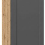 Κρεμαστό ντουλάπι Nelor 60 G 108 1F-Γκρι σπέσιαλ - Φυσικό