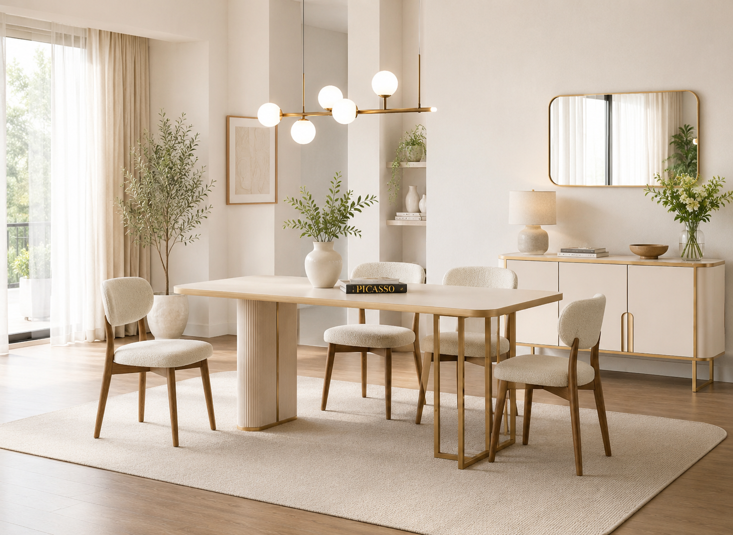 Σετ Τραπεζαρίας με 4 καρέκλες, Natali ,180x90x75 εκ. All4home