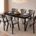 Σετ Τραπεζαρίας 7 τεμαχίων , Cozy , 132-170/80/73εκ., All4home