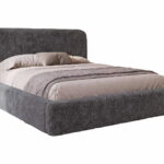 Επενδυμένο κρεβάτι Livia-Ανθρακί-160 x 200