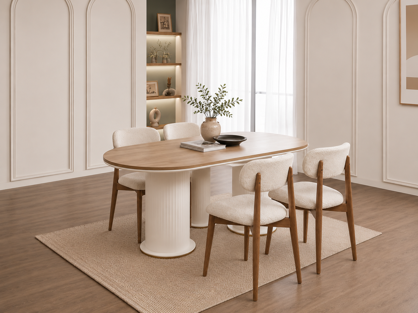 Σετ Τραπεζαρίας με 4 καρέκλες, Elio ,180x90x75 εκ. All4home