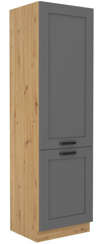 Επιδαπέδιο ντουλάπι Nelor 60 DK 210 2F-Γκρι σπέσιαλ - Φυσικό