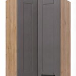 Κρεμαστό ντουλάπι γωνιακό Nelor 60x60 GN 108 2F-Γκρι σπέσιαλ - Φυσικό
