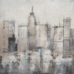 Πίνακας ArteLibre "Πόλη" Καμβάς 80x80cm