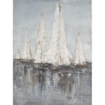 Πίνακας ArteLibre "Ιστιοφόρα" Καμβάς 80x80cm