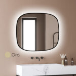 Καθρέπτης LED SHARON Oro 30780CI 60x70cm αναστρέψιμος με τυπωμένο πλαίσιο KARAG