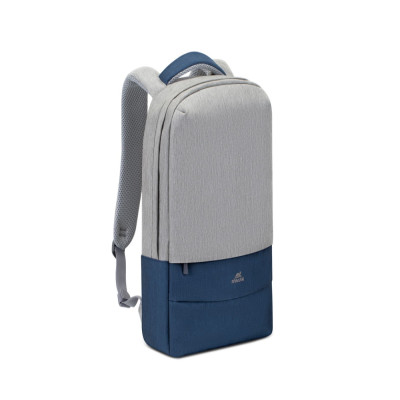 RIVACASE 7562 Plater Αντικλεπτική τσάντα πλάτης λάπτοπ 15,6", γκρι/σκούρο μπλέΤσάντα πλάτης με αντικλεπτικό σχεδιασμό