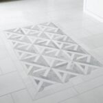 Ivy Space 27.1x29cm Πλακάκι Parquet Diagonal Thassos Grey - Γυαλιστερό