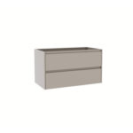 Βάση Επίπλου Μπάνιου DYMA 90 Walnut Brown με 2 Συρτάρια & Νιπτήρα 905x475x500mm KARAG