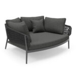 DAYBED 2ΘΕΣΙΟ FB96217.01 ΣΚΟΥΡΟ ΓΚΡΙ ΑΛΟΥΜΙΝΙΟ-P.E.ΣΧΟΙΝΙ-OLEFIN 164x144x70Υεκ.