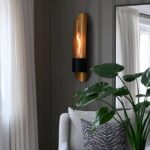 Εστία Φωτιάς Cycloflame Wall Tenderflame - 16.6x81x17.5cm - Gold